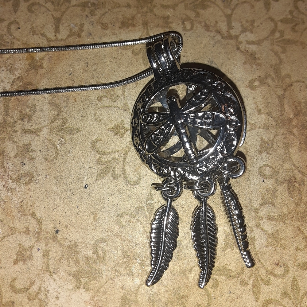 Dreamcatcher cage pendant and necklace